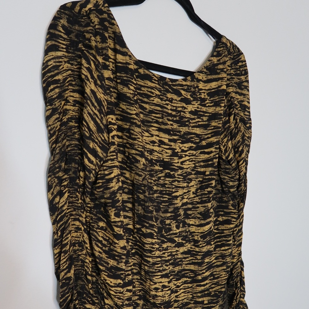MINI PRINT RUCHED DRESS - Picture 2 of 6